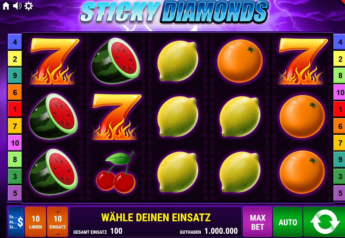 Sticky Diamonds Slot gameplay image
